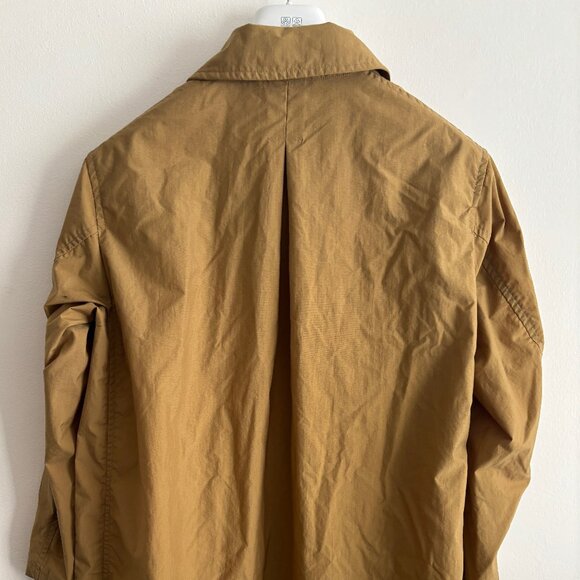 $700 Danton Tan Nylon Taffeta Mac Coat / Jacket - 36 Small/ Medium - Picture 2 of 9